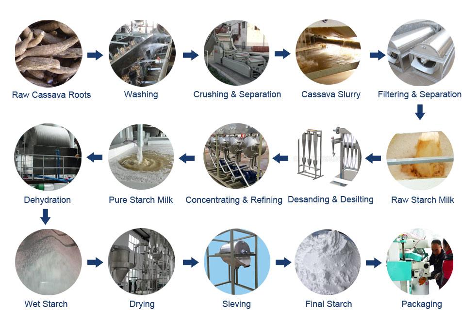 Cassava (tapioca) Starch Production Process