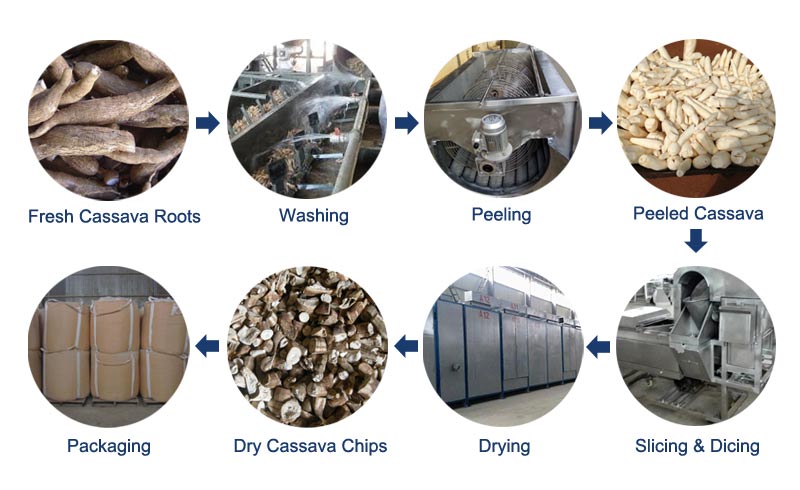 cassava chips production process