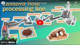 Wet processing cassava flour processing line in Congo